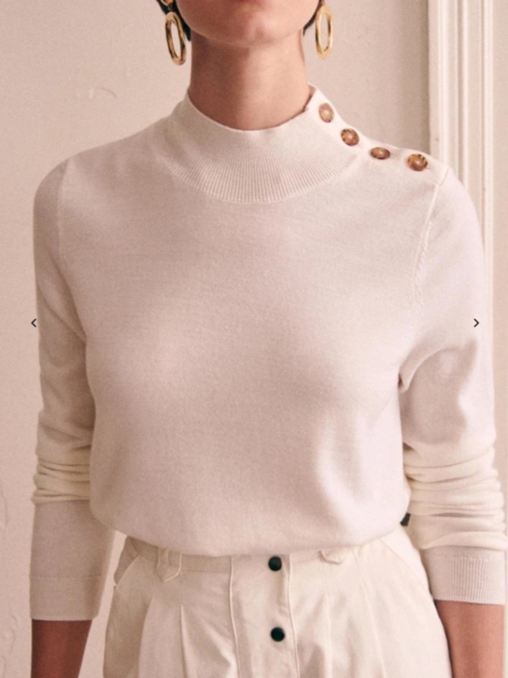 NWT SEZANE JACOB JUMPER - XXS ECRU